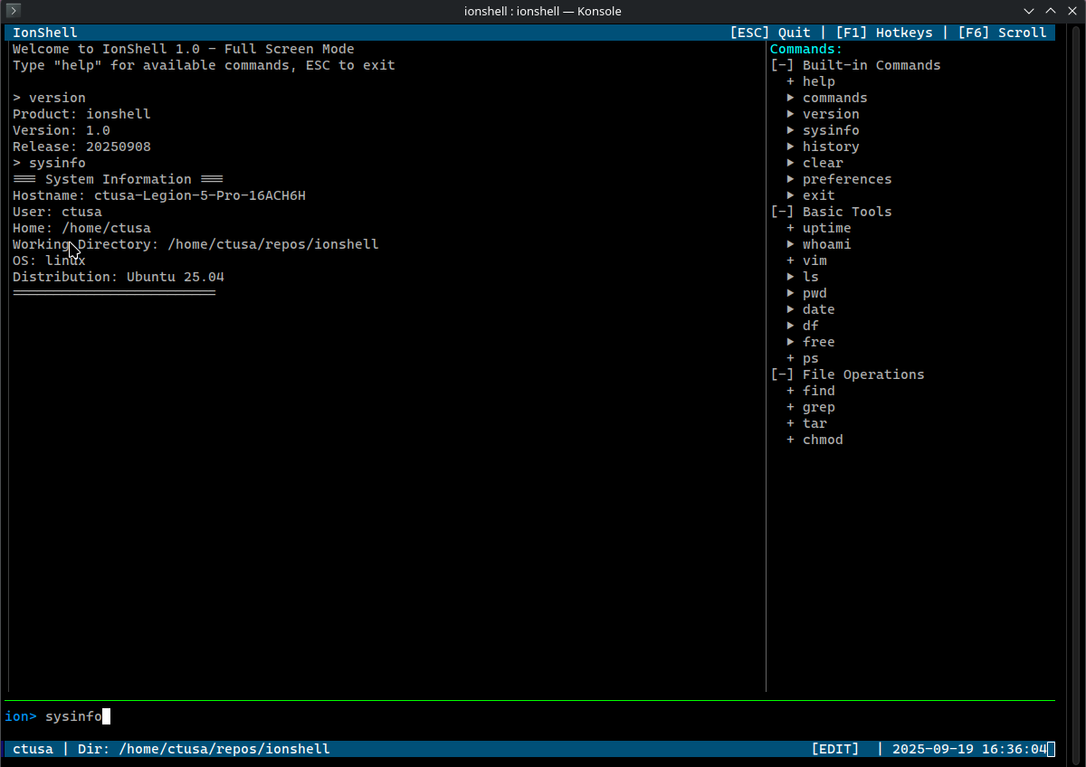 IonShell v1 Screenshot