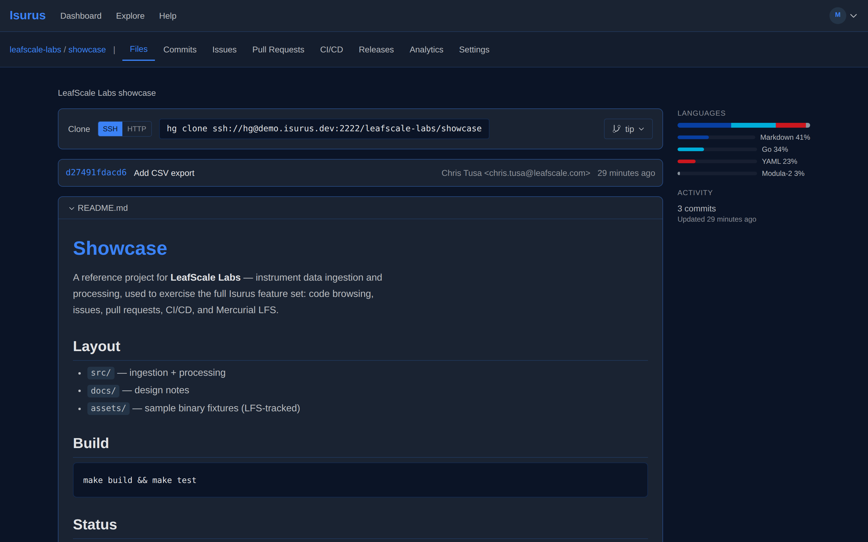 Browsing a repository